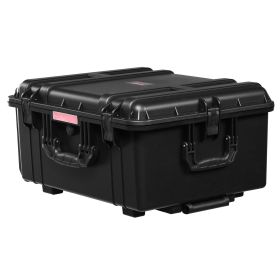 Weatherproof Hard Case, Heavy Duty Protective Dry Box Case with Pre-Cut Foam, Wheels & Retractable Pull Handles for Travel, Hunt, Military, Tacti