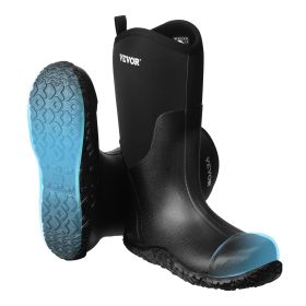 Men's Steel Toe Rubber Boots, Protective Footwear, Waterproof Rain Fishing Boots, Outdoor Non-Slip Work Shoes, Lightweight and Durable