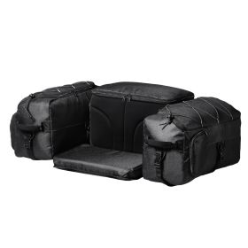 ATV Rear Storage Bag, 74L ATV Rear Cargo Bag with Cooler Insulated Bag, 600D Oxford Cloth Storage Rear Rack Seat Bag Fit Most ATVs with Rear Rack