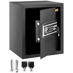 Safe Box, 1.7 CU.FT Fingerprint Safe Box for Money with 2 Keys & Digital Keypad, Q235 Steel Safe Box for Storing Cash, Jewelry, Pistols, Document