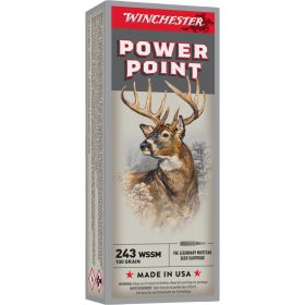 Winchester Power-Point Rifle Ammo (Option: 243 WSSM 100 gr. 20 rd.)