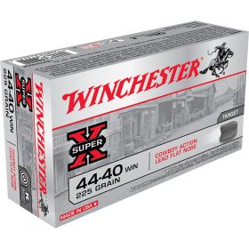 Winchester Super-X Rifle Ammo (Option: 44-40 Win. 225 gr. Lead Flat Nose 50 rd.)
