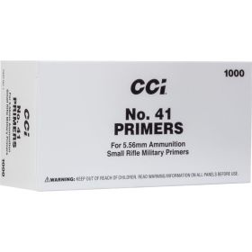 CCI Military Primers (Option: No. 41 for 5.56mm 1000 ct. HAZMAT)
