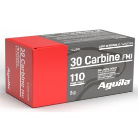 Aguila Rifle Ammo (Option: 30 Carbine 110 gr. FMJ 50 rd.)