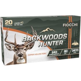 Fiocchi Backwoods Hunter Rifle Ammo (Option: 243 Win. 80 gr. CHP 20 rd.)
