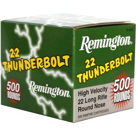 Remington Thunderbolt Rimfire Ammo (Option: 22 LR. 40 gr. LRN 500 rd.)