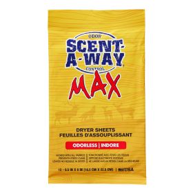 Scent-A-Way Max Dryer Sheets (Option: 15 pk.)