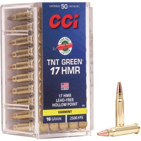CCI Varmint TNT Green Rimfire Ammo (Option: 17 HMR 16 gr. Hollow Point 50 rd.)