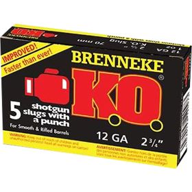 Brenneke KO Slugs (Option: 12 ga. 2 3/4 in. 1 oz. 5 rd.)
