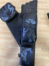 Neet NT-2100 Leather Target Quiver (Option: Black with Blue Camo Pockets RH)