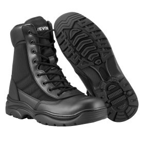 Men's Military Tactical Boots, 8 inch Combat Hiking Work Boots, Lightweight & Breathable Side Zipper Mens Motorcycle Interceptor Trooper Boot (Shoe Size: US 12, size: 8 inch)