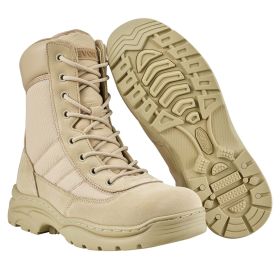 Men's Military Tactical Boots, 8 inch Combat Hiking Work Boots, Lightweight & Breathable Side Zipper Motorcycle Interceptor Trooper Boot (Shoe Size: US 10.5)